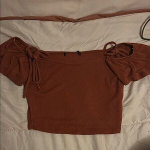 Rust Off-Shoulder Women's Top